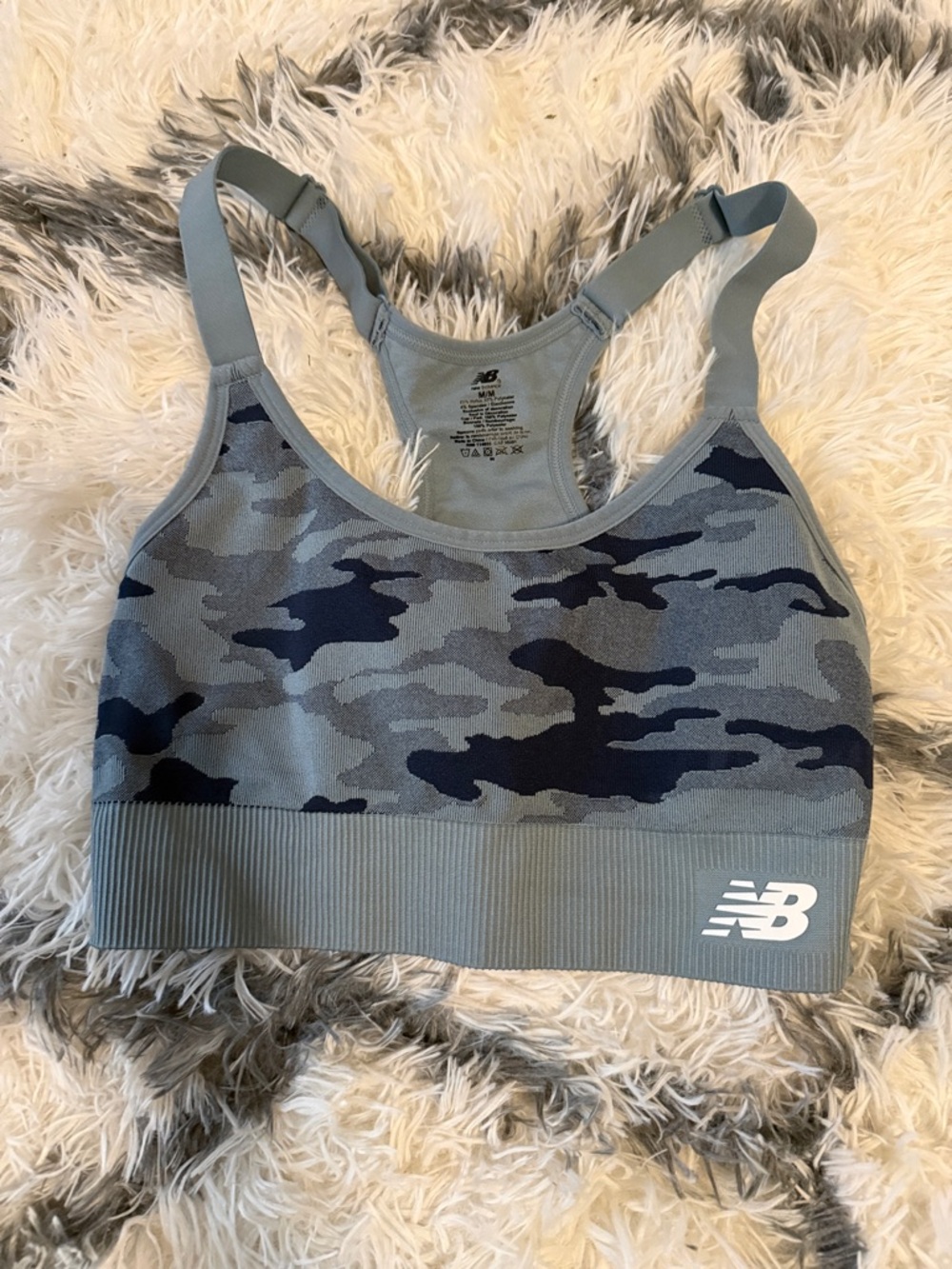New Balance Navy Camo Sports Bra